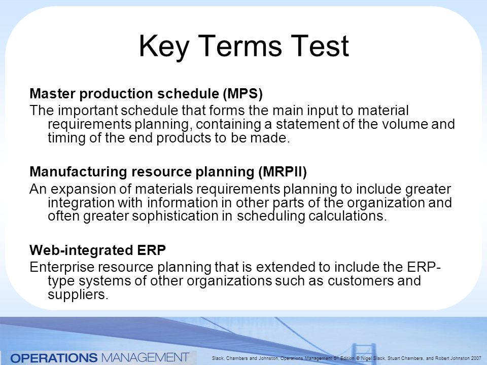 Examination paper of enterprise resource planning